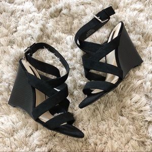 Forever 21 | Black Strappy Wedges - Size 7